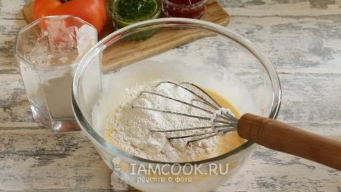 пицца из жидкого теста на майонезе