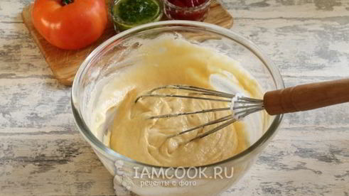 пицца из жидкого теста на майонезе