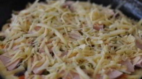 пицца минутка на сковороде