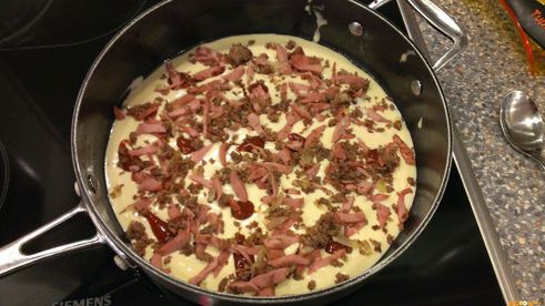 пицца на сковороде