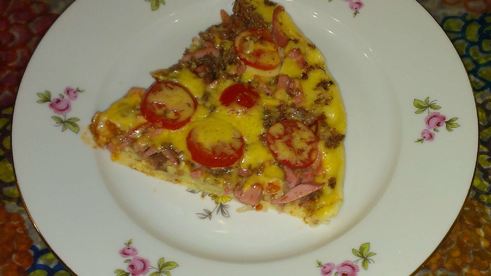 пицца на сковороде