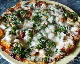 Пицца на сметане на сковороде