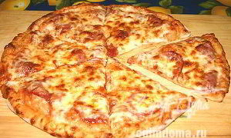 Рецепт пиццы пепперони с беконом
