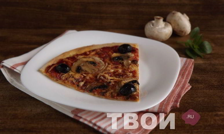 Рецепт пиццы с грибами