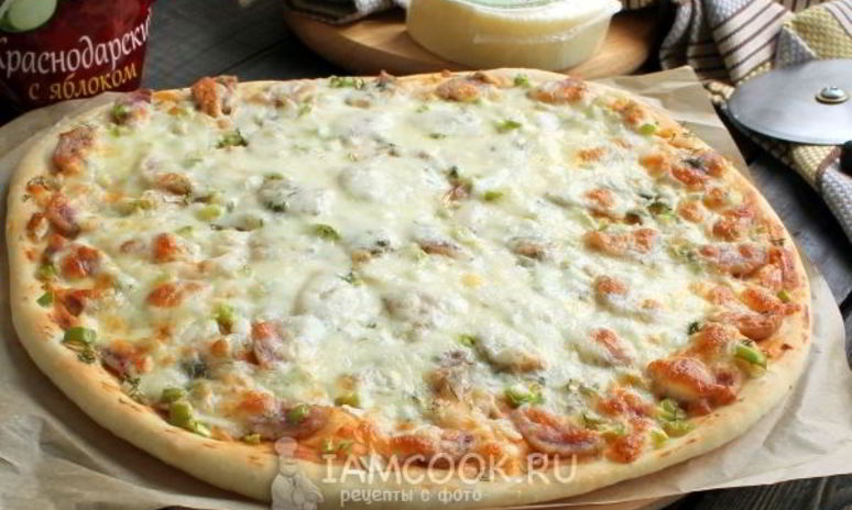 Рецепт пиццы с сыром сулугуни