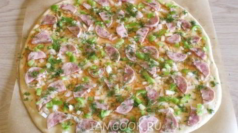 пицца с сыром сулугуни