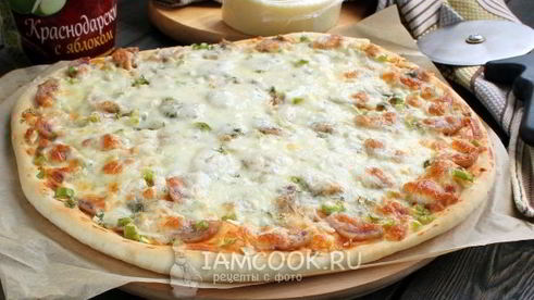 пицца с сыром сулугуни