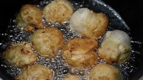 крабовые пончики с сыром