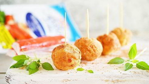 крабовые пончики с сыром