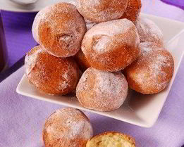 Круглые творожные пончики