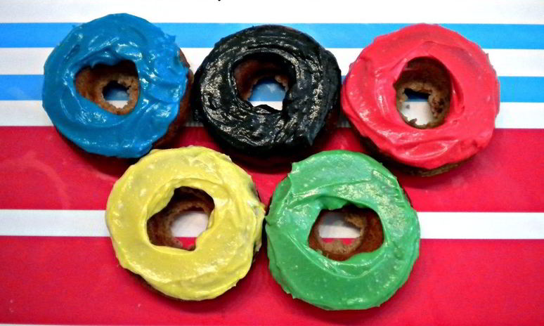 Рецепт пончиков олимпийских кольца