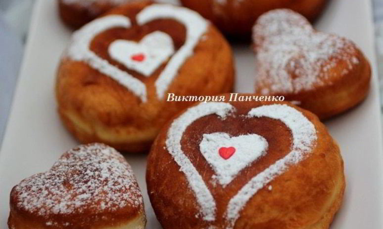 Рецепт пончиков с шоколадом для всех влюбленных