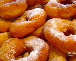 Пышные пончики на кефире