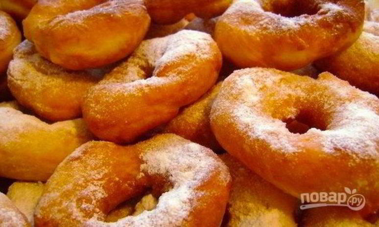 Рецепт пышных пончиков на кефире