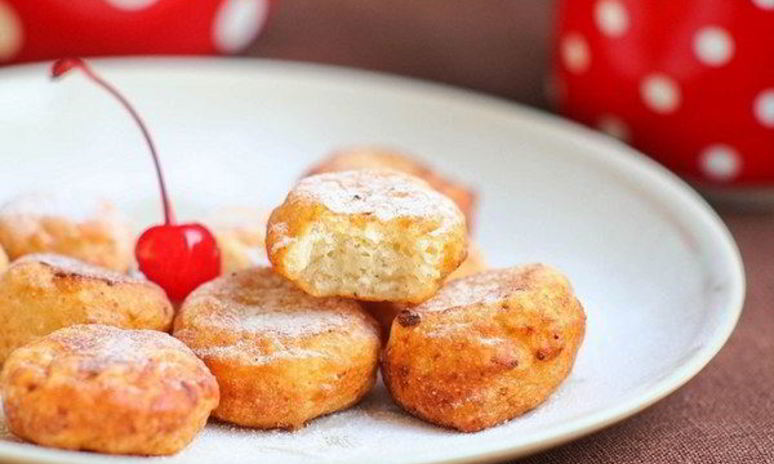 Рецепт пышных творожных пончиков к завтраку