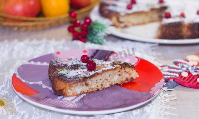 Рецепт диетической шарлотки из геркулеса с яблоками