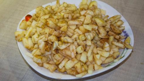 диетическая шарлотка из геркулеса с яблоками