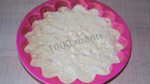 диетическая шарлотка из геркулеса с яблоками