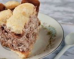 Французская шарлотка с ликером и шоколадом