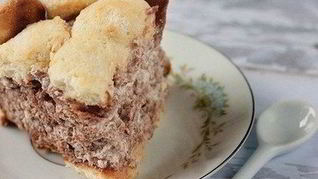 Французская шарлотка с ликером и шоколадом