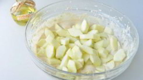 ржаная шарлотка с яблоками