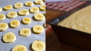 Шарлотка с бананами