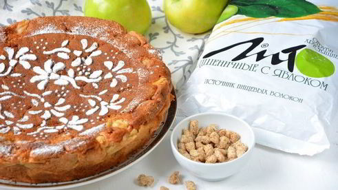 шарлотка с отрубями