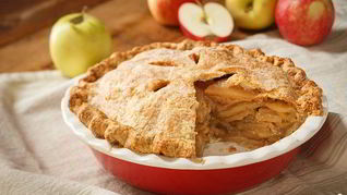 Шарлотка с яблоками и корицей