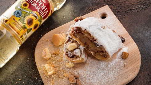 ароматный яблочный штрудель