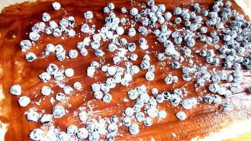 чернично-сливочный штрудель