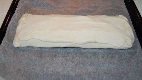 штрудель с беконом и цукини