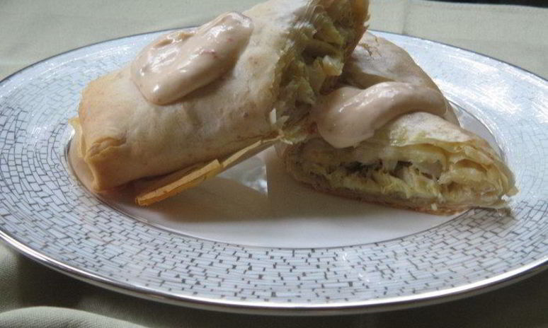 Рецепт штруделя с ветчиной и сыром