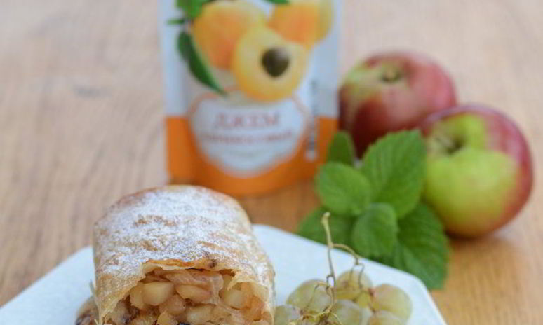 Рецепт яблочного штруделя из лаваша