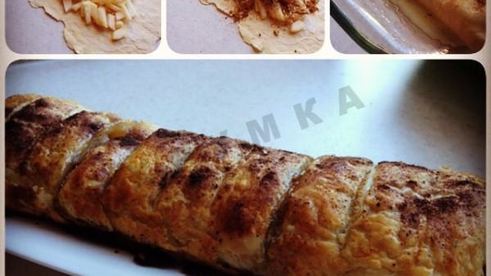 яблочный штрудель с кислыми яблоками