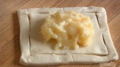 слойки из слоеного теста с кремом патисьер