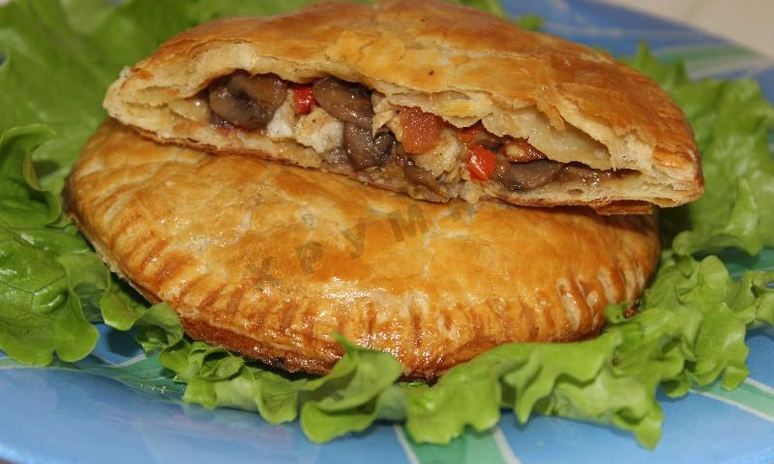 Рецепт слоек из слоеного теста с мясом панама-мама