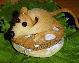 Слойки Мышка на сыре