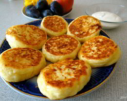 Сырники с грушей и яблоком