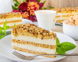 Заварной творожник на медовом тесте