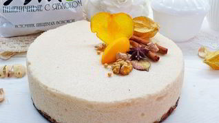 Диетический яблочный торт без выпечки