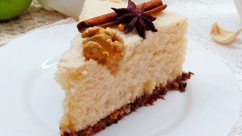 диетический яблочный торт без выпечки