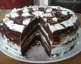 Домашний шоколадно-творожный торт