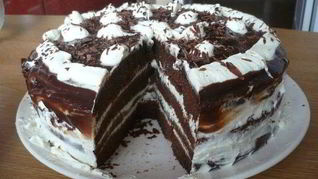 Домашний шоколадно-творожный торт