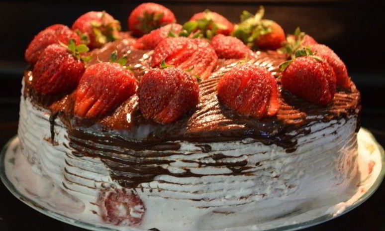 Рецепт клубничного маршмеллоу торт