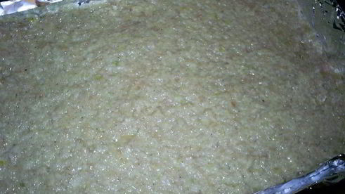 пикантный мясной торт с грибным кремом и сырно-сливочной заливкой