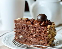 Шоколадно-ореховый торт с Нутеллой
