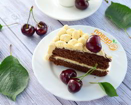 Шоколадный торт со сливочным кремом