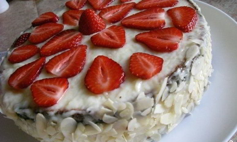 Рецепт торта клубничного поцелуй