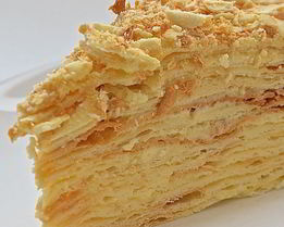 Торт Наполеон из рубленого теста с заварным кремом