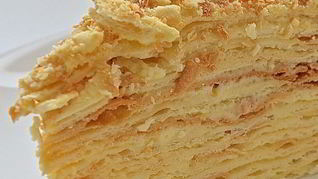 Торт Наполеон из рубленого теста с заварным кремом